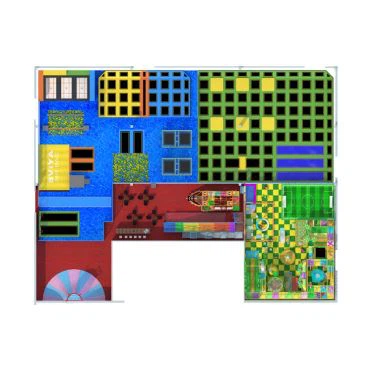 Equipamento interno do parque do trampolim dos miúdos